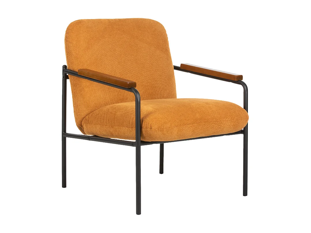 Jara Lounge stoel - geel - 68.5x72.5x82 cm