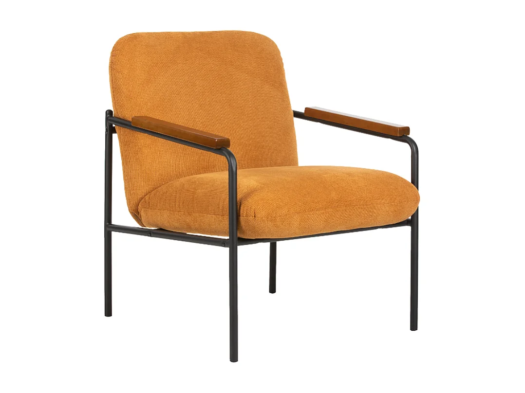 Jara Lounge stoel - geel - 68.5x72.5x82 cm