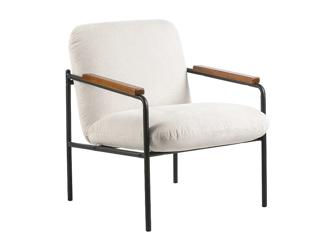 Jara Lounge stoel - wit - 68.5x72.5x82 cm