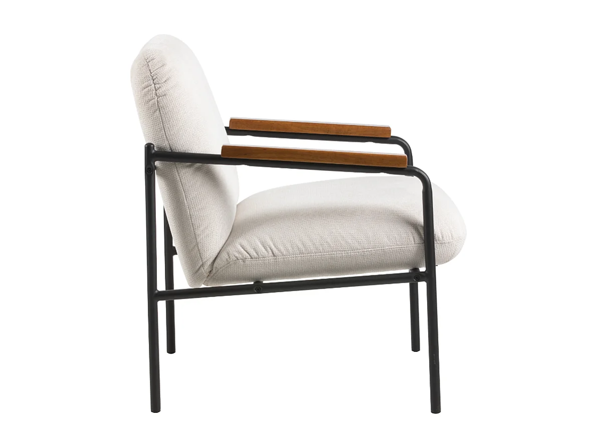 Jara Lounge stoel - wit - 68.5x72.5x82 cm