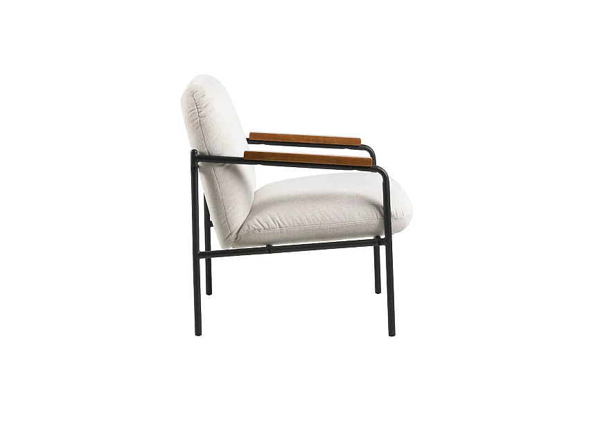 Jara Lounge stoel - wit - 68.5x72.5x82 cm
