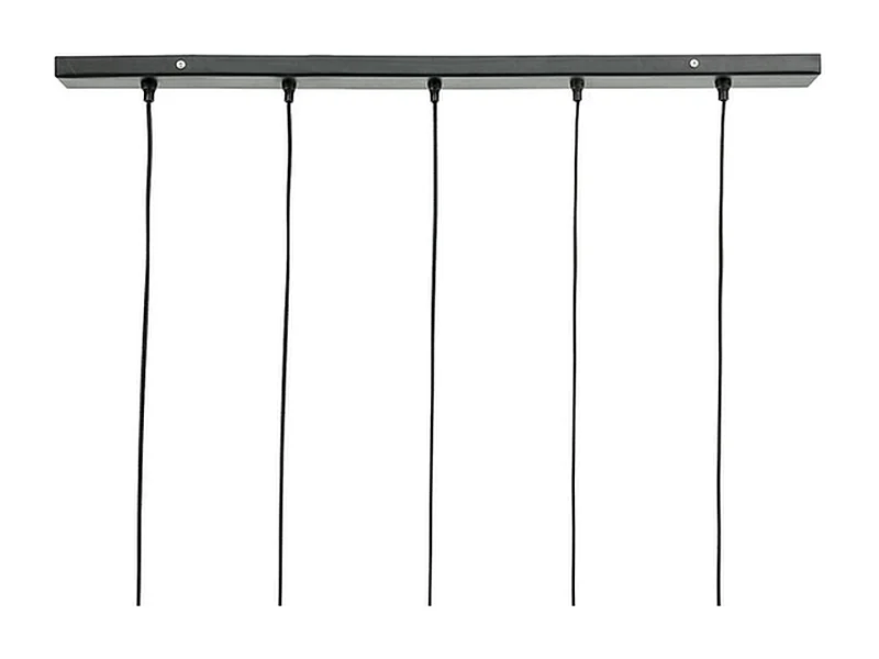 Lampe suspendue Orion - Verre noir - 5 lumières