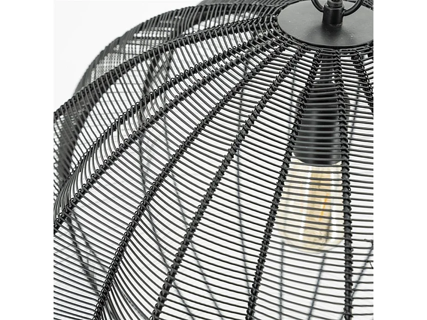 Lampe suspendue By-Boo Floss - Noir - 53 x 48 cm