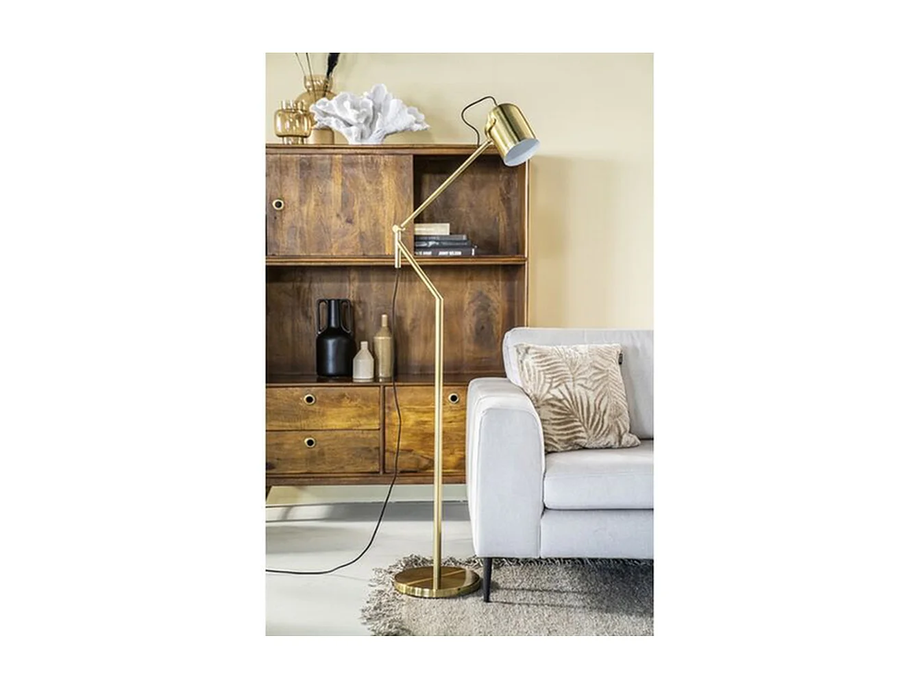 Vloerlamp Sleek - Goud - Verstelbaar 161 cm Stijlvol Design
