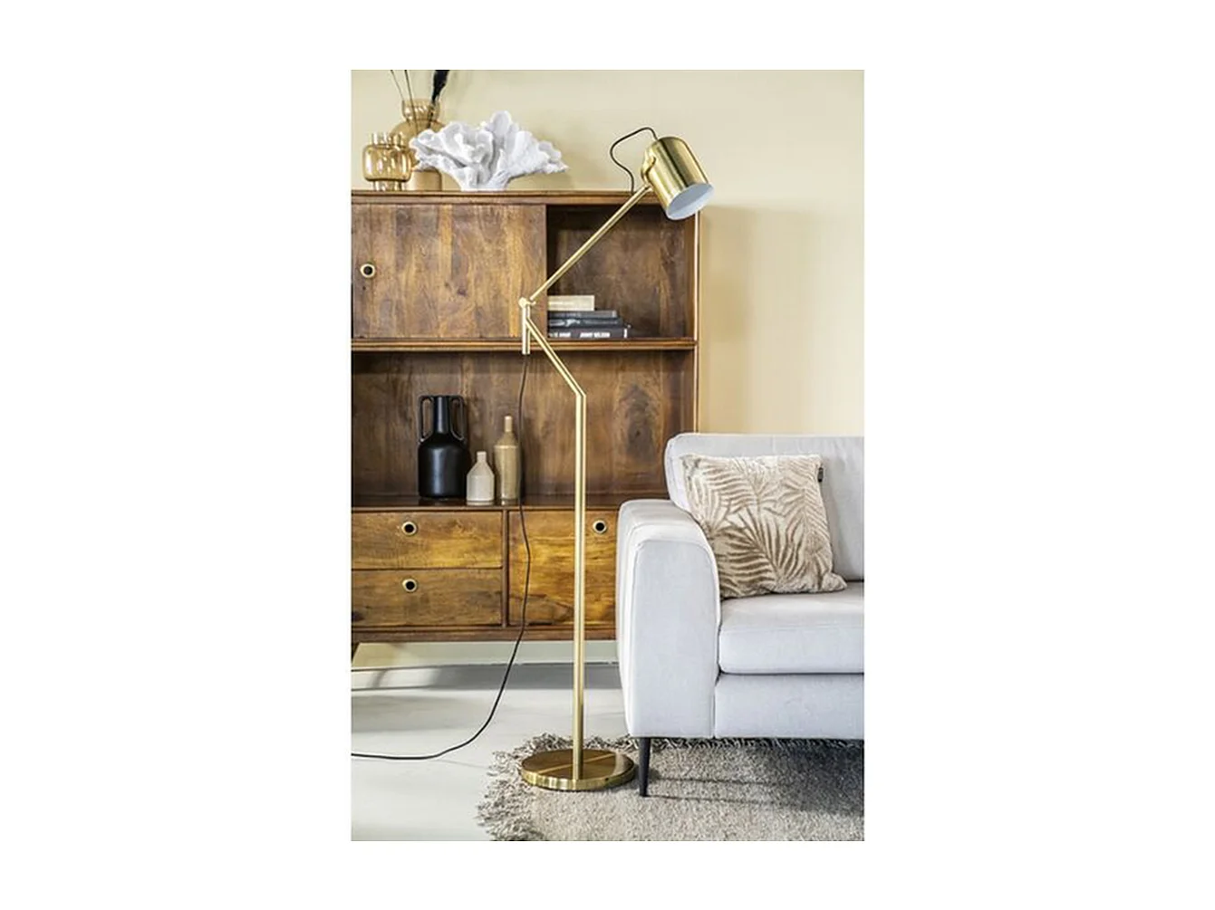 Vloerlamp Sleek - Goud - Verstelbaar 161 cm Stijlvol Design