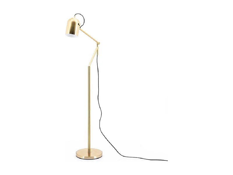 Lampadaire élégant - Or - 161 cm - Ajustable