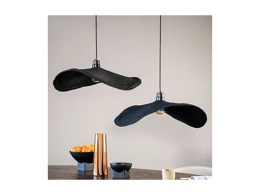 Lampe suspendue Sola - Noir - 94 x 94 x 7 cm - Grand modèle
