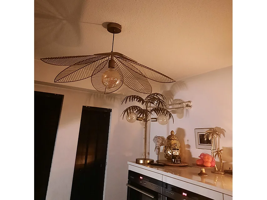 Lampe suspendue Furnilux Archtiq - 85 x 85 x 24 cm - or