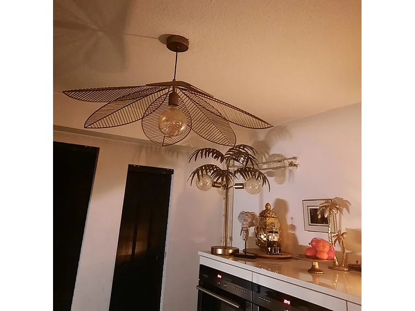 Lampe suspendue Furnilux Archtiq - 85 x 85 x 24 cm - or