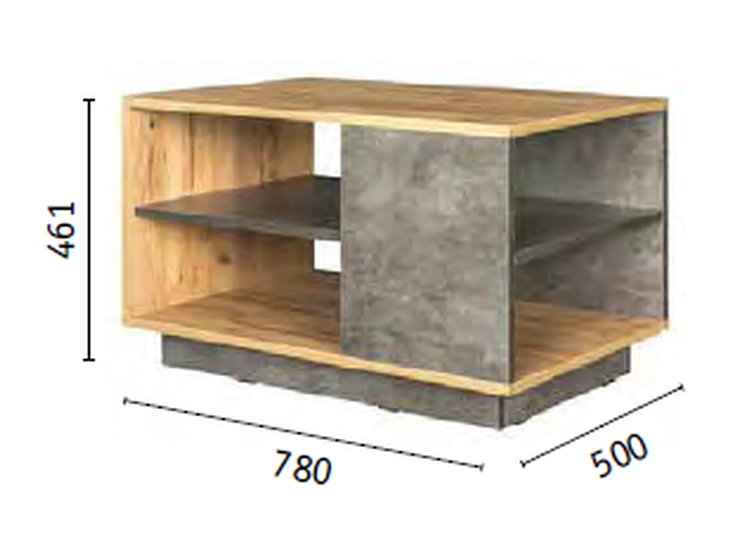 Couchtisch Sharons Choice - Holz Metall 120 cm - Braun Grau
