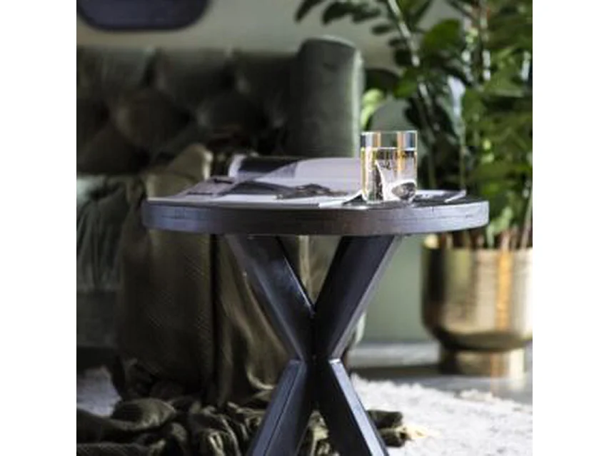 Couchtisch Steven - Schwarz - 50x50x45 cm