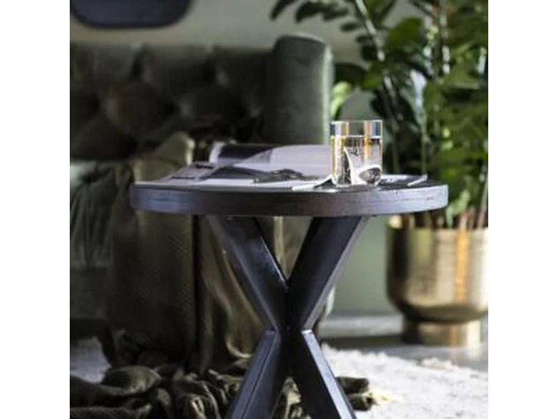 Couchtisch Steven - Schwarz - 50x50x45 cm