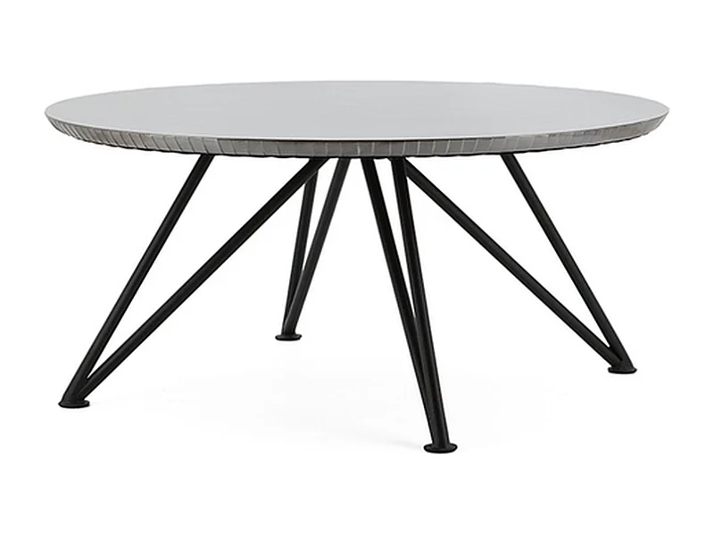 Salontafel Furnilux - Zilver aluminium 92x92 cm - Vierkant Design