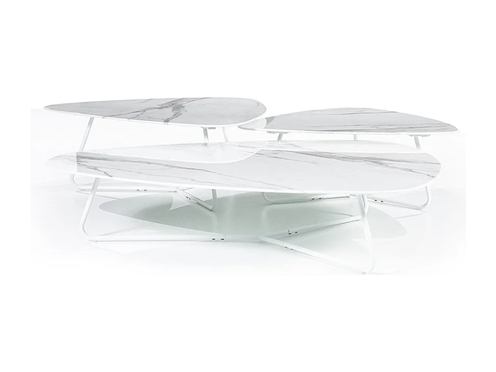 Couchtisch Neno - Weiß - 130x95x28 cm