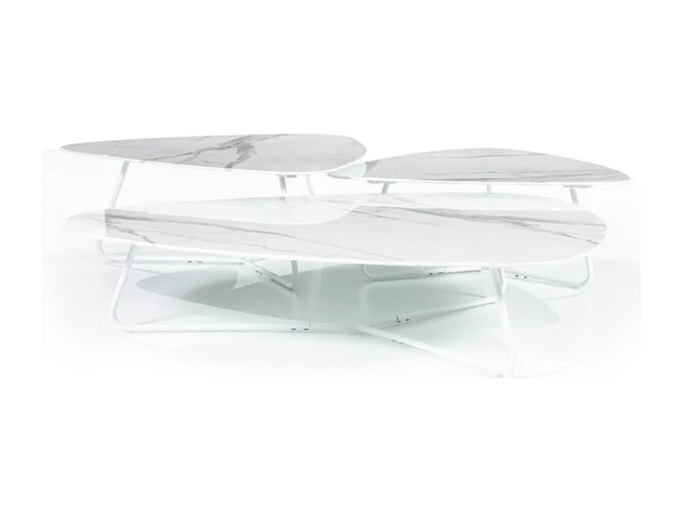 Couchtisch Neno - Weiß - 130x95x28 cm