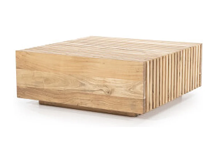 Salontafel Tom - Beige 90x90x35 cm - Vierkant Design