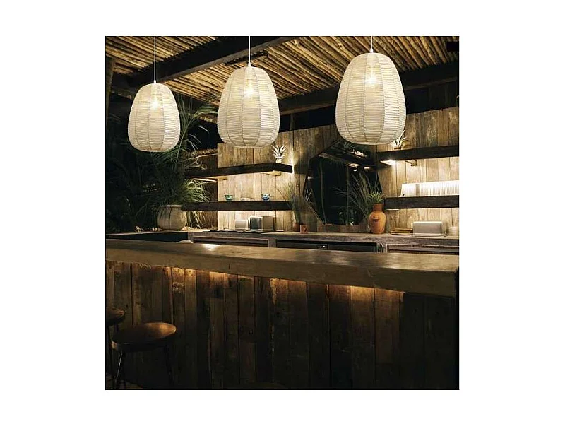 Colgante modelo Opra acabado rattan natural 50 cm(alto)31 cm(ancho)31 cm(largo)