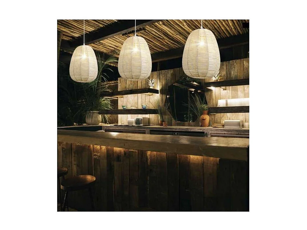 Colgante modelo Opra acabado rattan natural 50 cm(alto)31 cm(ancho)31 cm(largo)