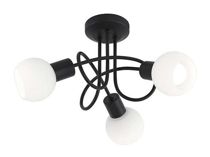 Lámpara a techo 3 luces Vera negro mate, 24cm(alto) 30cm(ancho) 30cm(largo)