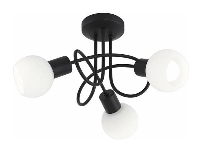Lámpara a techo 3 luces Vera negro mate, 24cm(alto) 30cm(ancho) 30cm(largo)