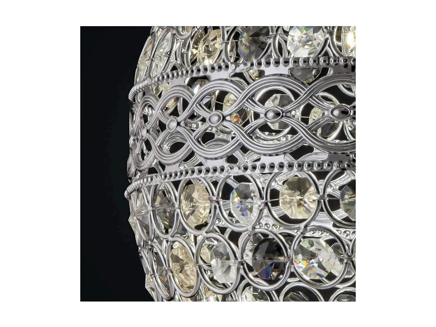 Colgante madelo Airana acabado cromo y cristal 31 cm(alto) 25 cm(ancho) 25 cm(fondo