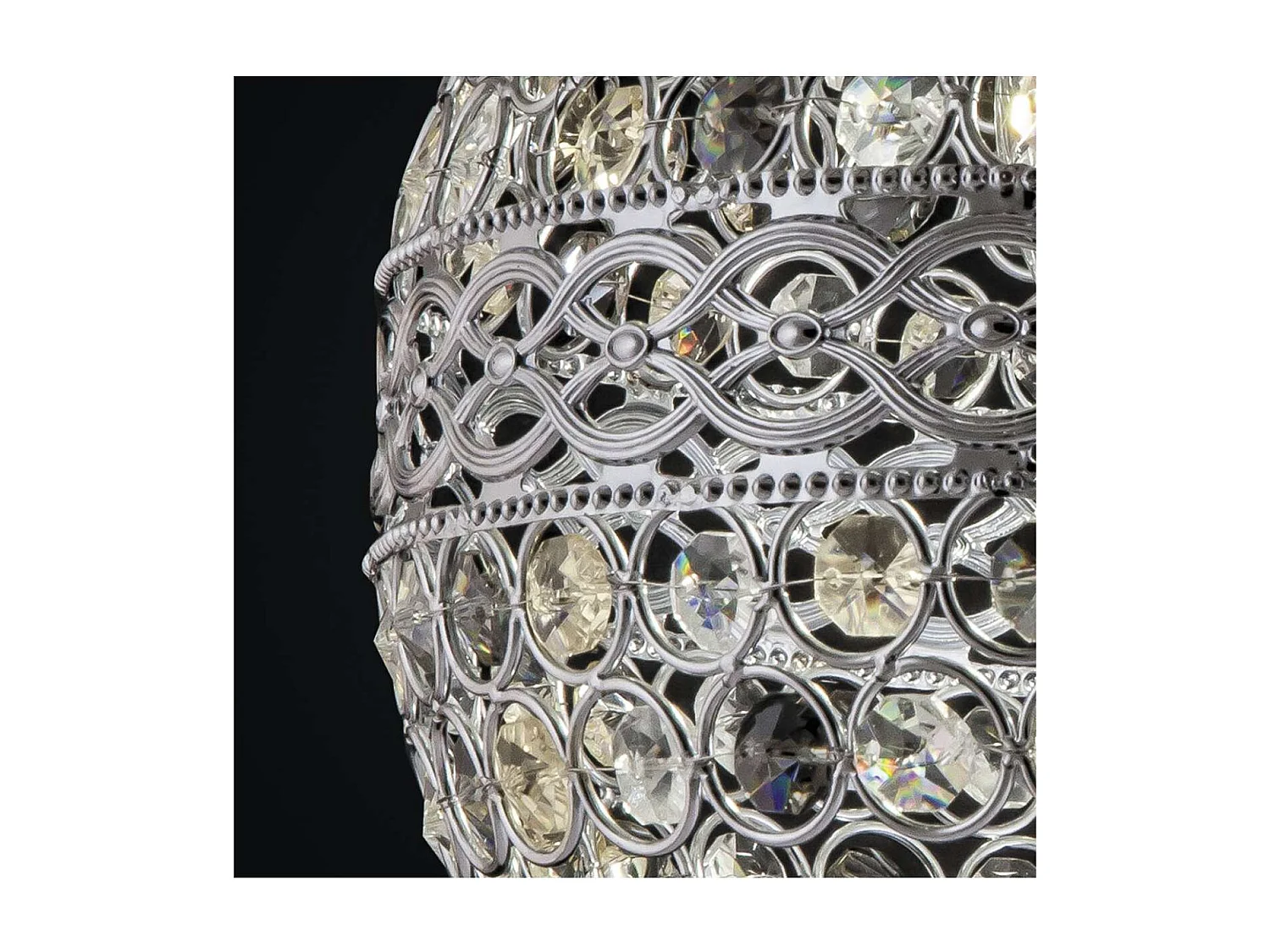 Colgante madelo Airana acabado cromo y cristal 31 cm(alto) 25 cm(ancho) 25 cm(fondo