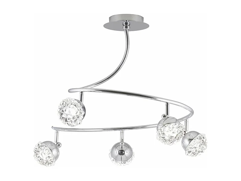 Lámpara 5 luces cromo modelo Azalea 44 cm (alto)56 cm(ancho)56 cm(fondo).