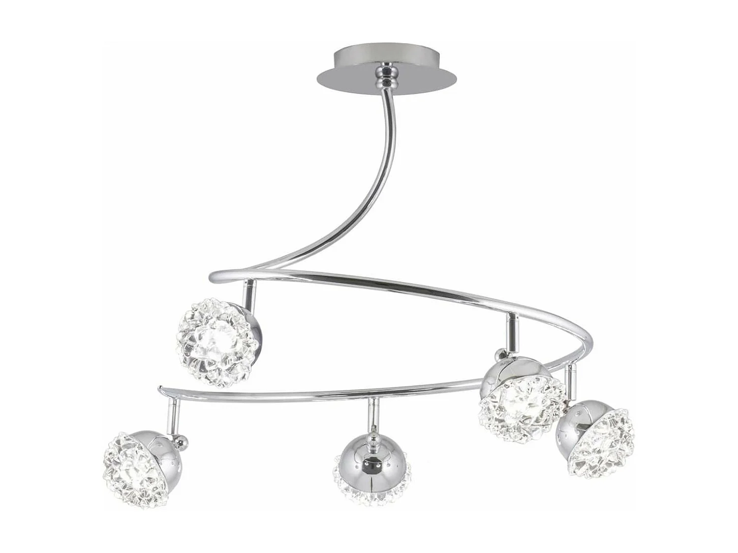 Lámpara 5 luces cromo modelo Azalea 44 cm (alto)56 cm(ancho)56 cm(fondo).