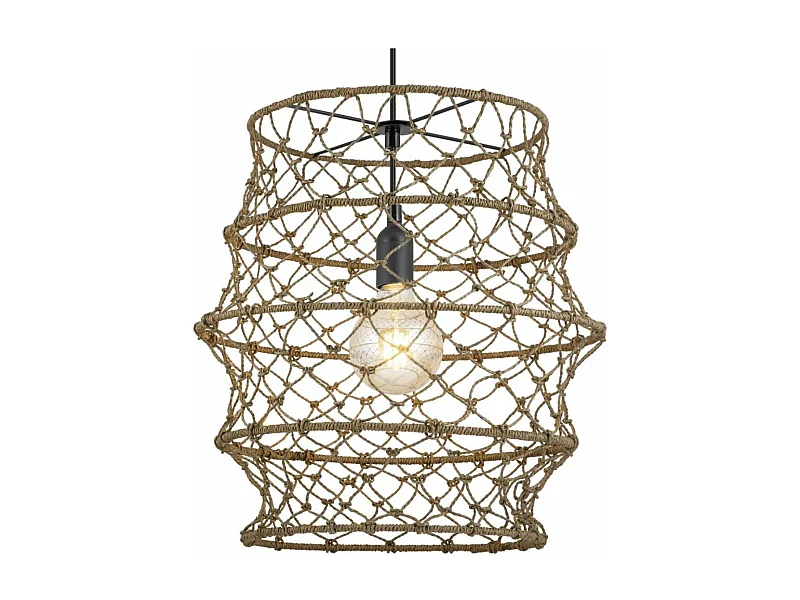 Lámpara Colgante modelo Araña acabado Cuerda 53 cm(alto) 40 cm(ancho)40 cm(fondo)