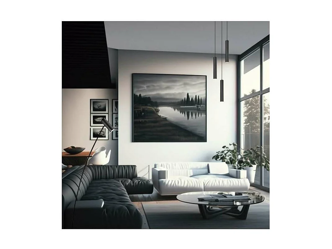 Colgante modelo Antia acabado negro, 43cm(alto) 8cm(ancho) 8cm(fondo)