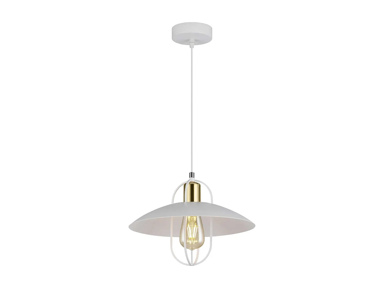 Colgante modelo Telmo acabado blanco-oro 20 cm(alto)29 cm(ancho)29 cm(largo)