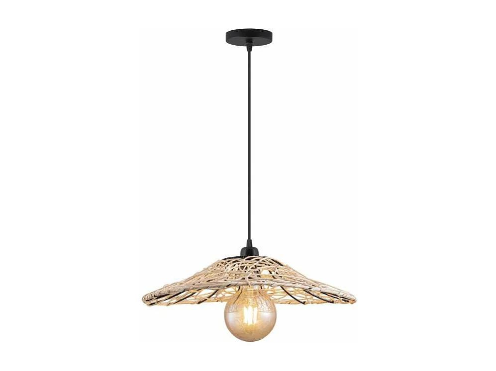 Colgante modelo Diza acabado natural/negro, 8cm(alto) 40cm(ancho) 40cm(fondo)