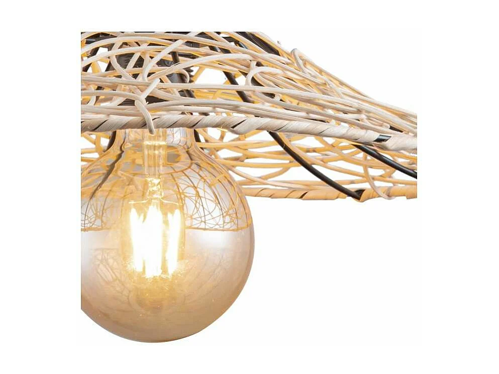 Colgante modelo Diza acabado natural/negro, 8cm(alto) 40cm(ancho) 40cm(fondo)