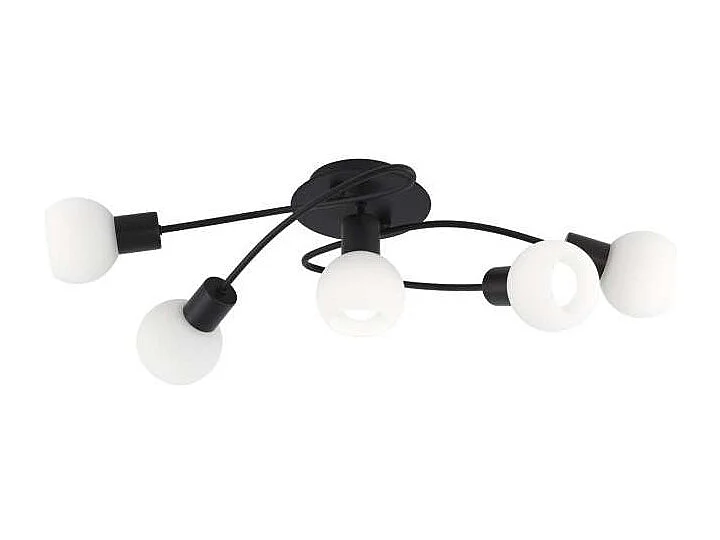 Lámpara a techo 5 luces Vera negro mate, 20cm(alto) 66cm(ancho) 21cm(largo)