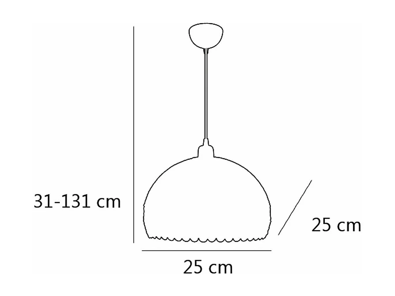 Colgante modelo Gema acabado cromo 31 cm(alto) 25 cm(ancho)25 cm(fondo