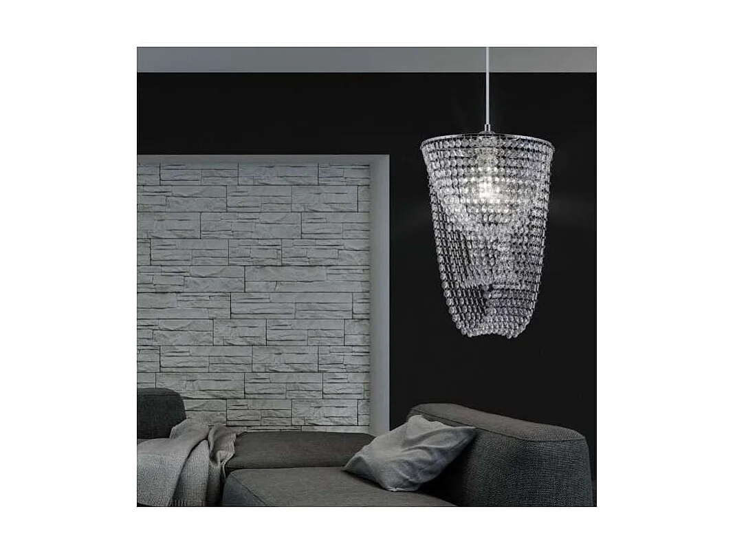 Colgante modelo Nico acabado cromo 45 cm(alto) 27 cm(ancho)27 cm(fondo