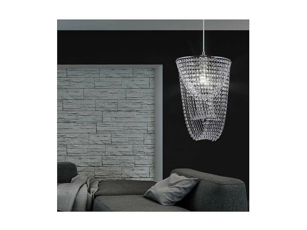 Colgante modelo Nico acabado cromo 45 cm(alto) 27 cm(ancho)27 cm(fondo