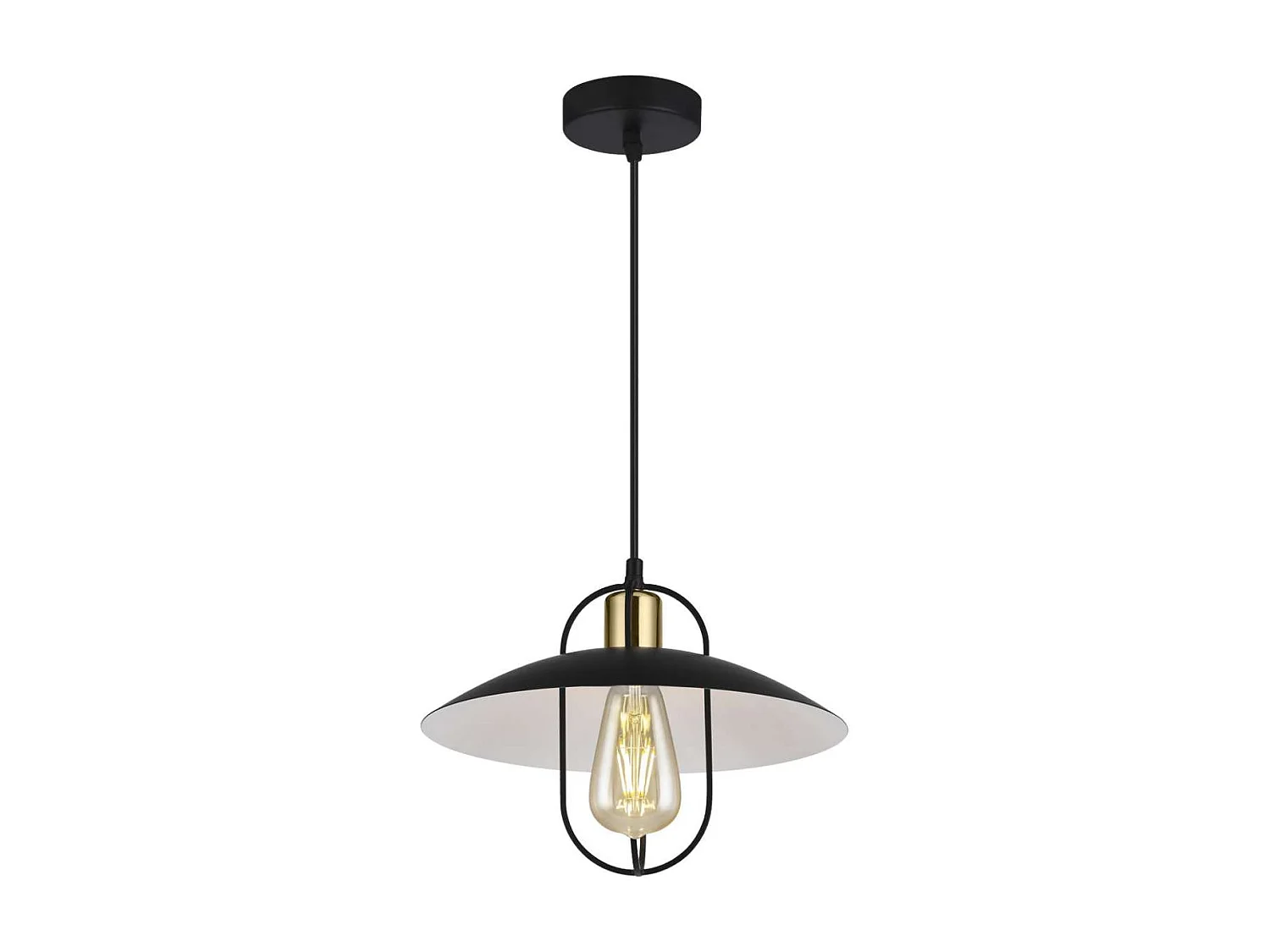 Colgante modelo Telmo acabado negro-oro 20 cm(alto)29 cm(ancho)29 cm(largo)