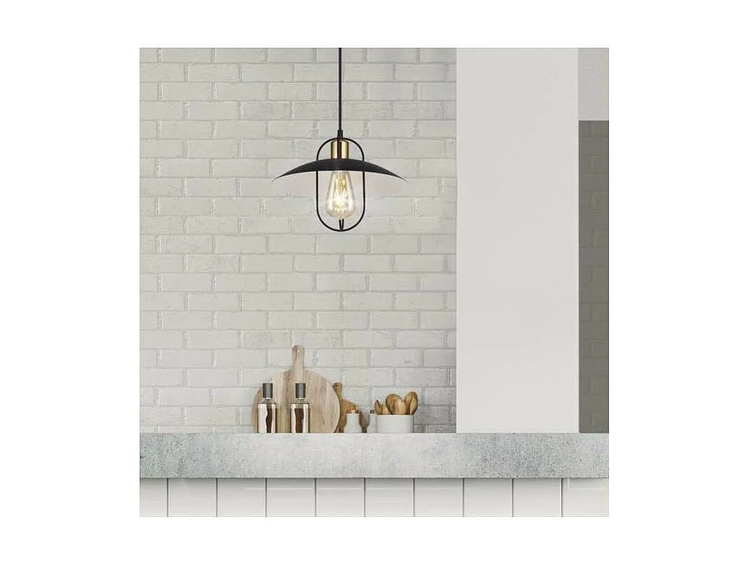 Colgante modelo Telmo acabado negro-oro 20 cm(alto)29 cm(ancho)29 cm(largo)