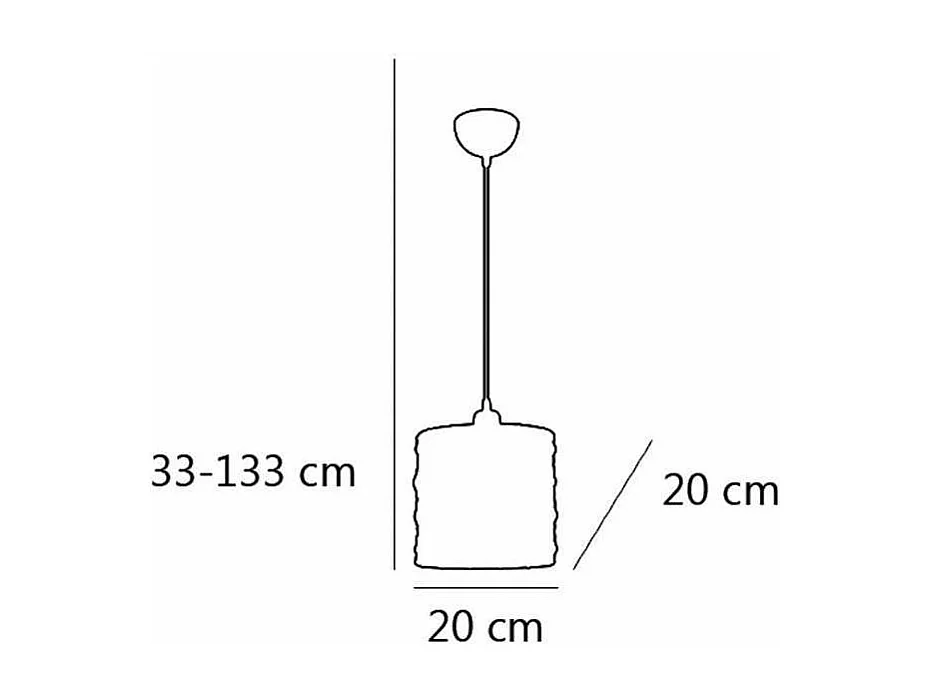 Colgante modelo Rabat acabado cromo 33 cm(alto) 20 cm(ancho)20 cm(fondo