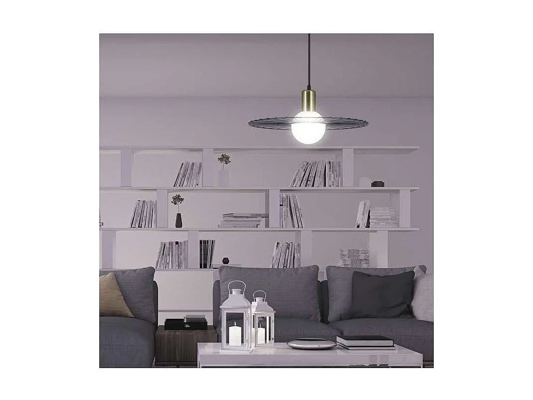 Colgante modelo Niza acabado negro 23 cm(alto)36 cm(ancho)36 cm(largo)