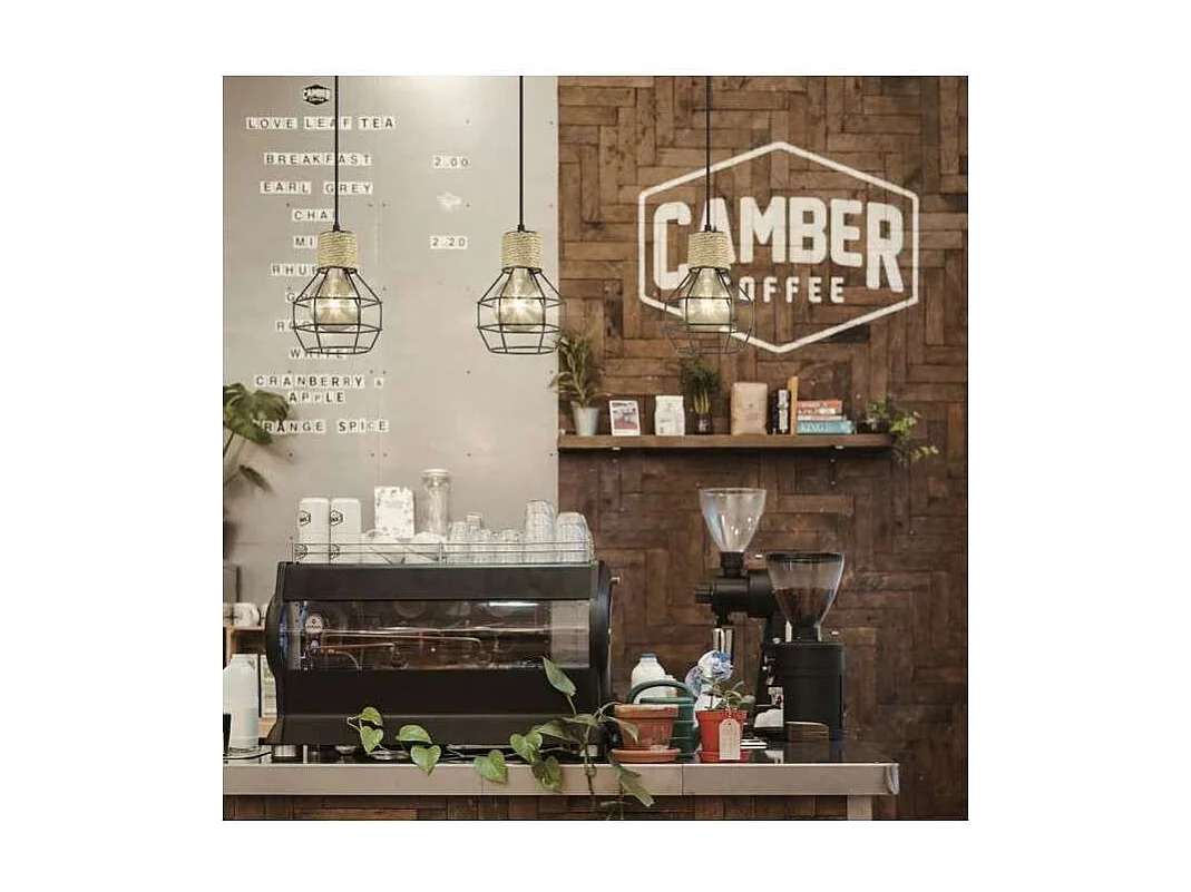 Colgante acabado negro modelo Malva 30 cm(alto)15 cm(ancho)15 cm(largo)