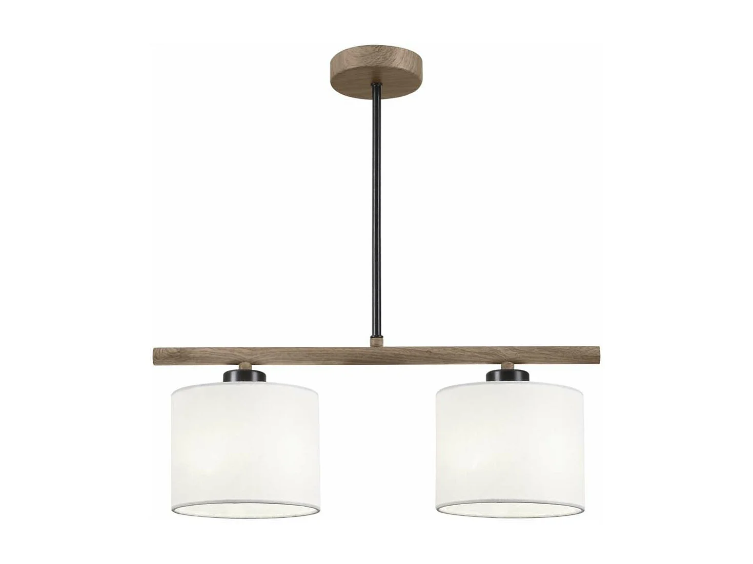 Lámpara lineal de 2 luces modelo Berta acabado negro/blanco, 49 cm(alto) 46 cm(ancho) 15