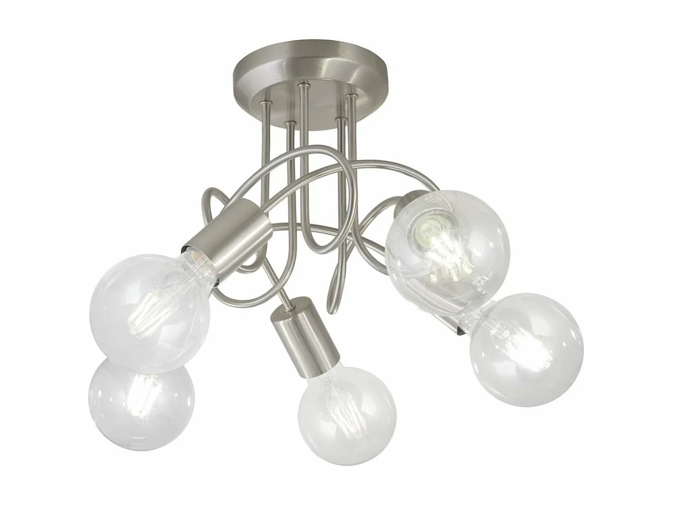 Lámpara 5 luces modelo Tenor acabado niquel satinado 24cm(alto) 31cm(ancho)31cm(largo)