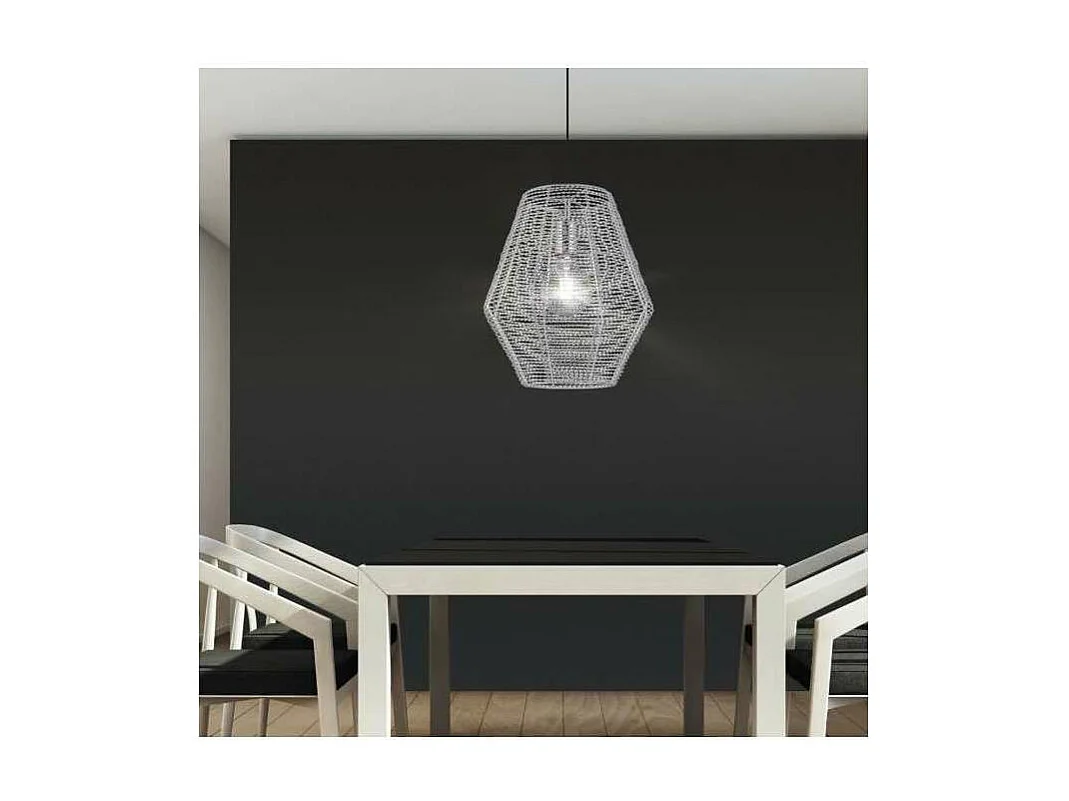 Colgante modelo Noa acabado aluminio 46 cm(alto) 32 cm(ancho)32 cm(fondo