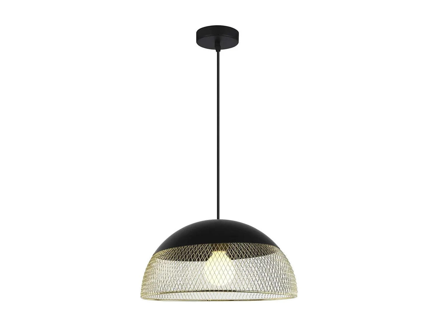 Colgante modelo Krista acabado negro-cuero 30cm(alto)40 cm(ancho)40 cm(largo)