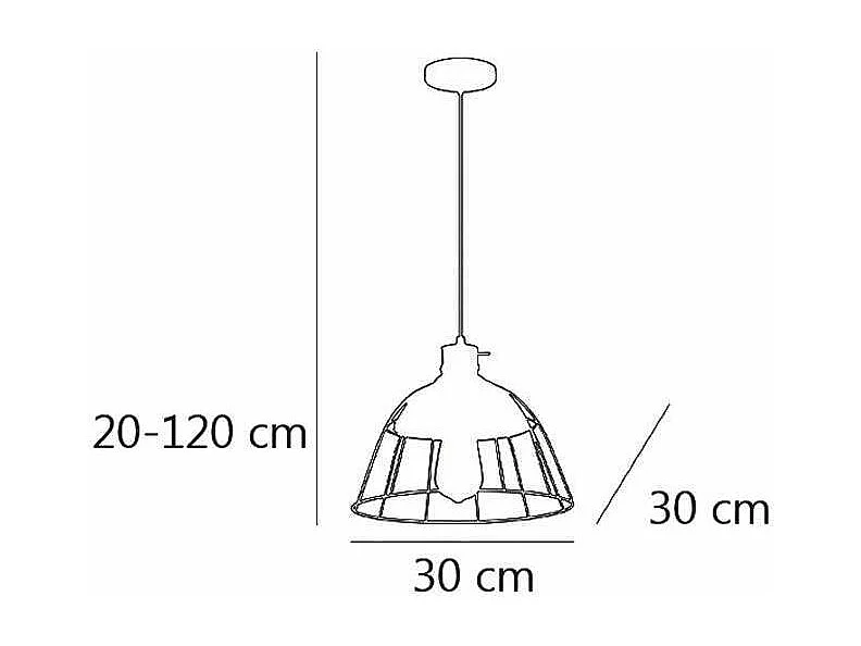 Colgante modelo Mondego acabado negro 20cm(alto)30 cm(ancho)30 cm(largo)