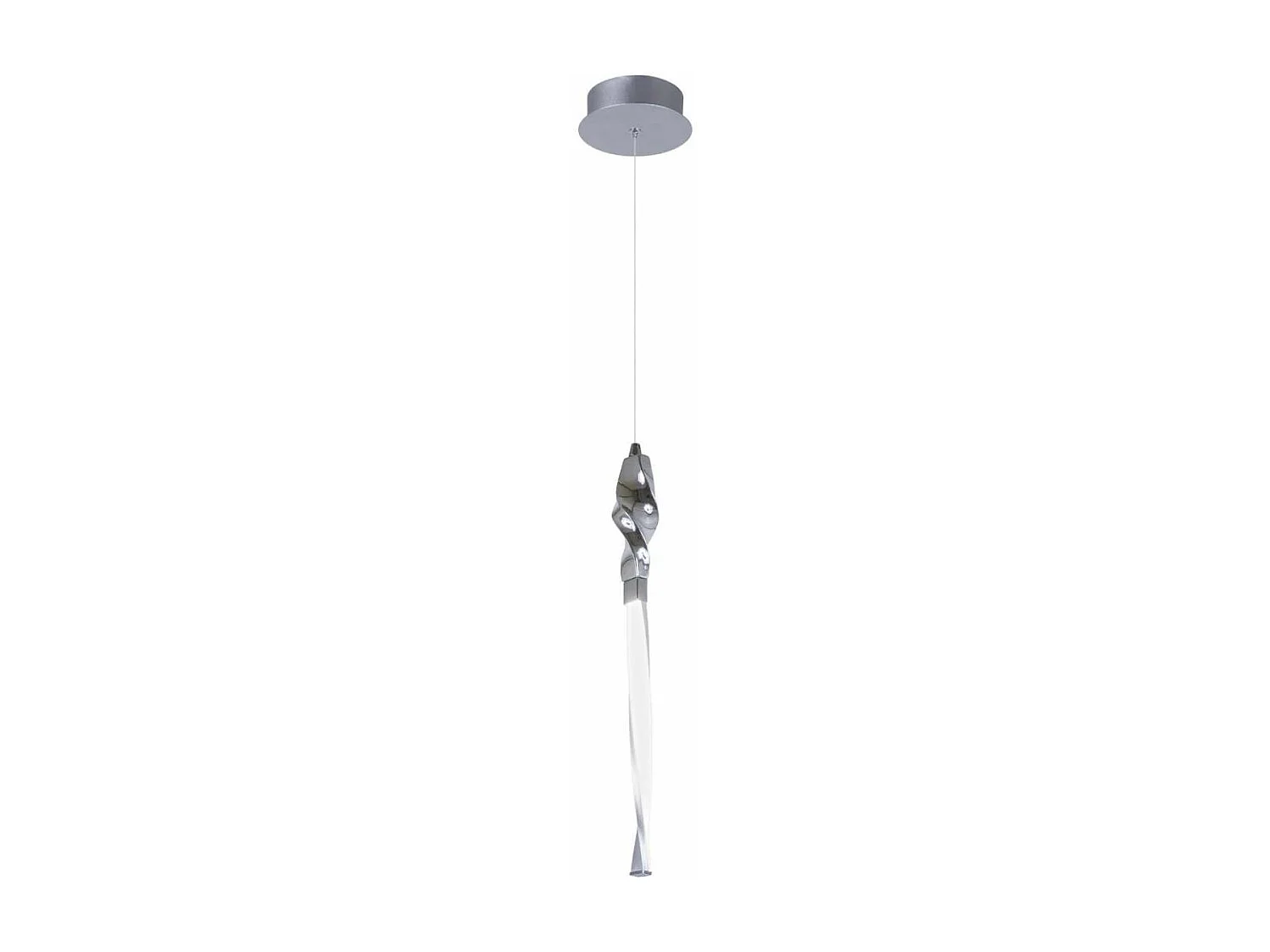 Colgante led cromo modelo Mar 51 cm (alto)12 cm(ancho)12 cm(fondo)