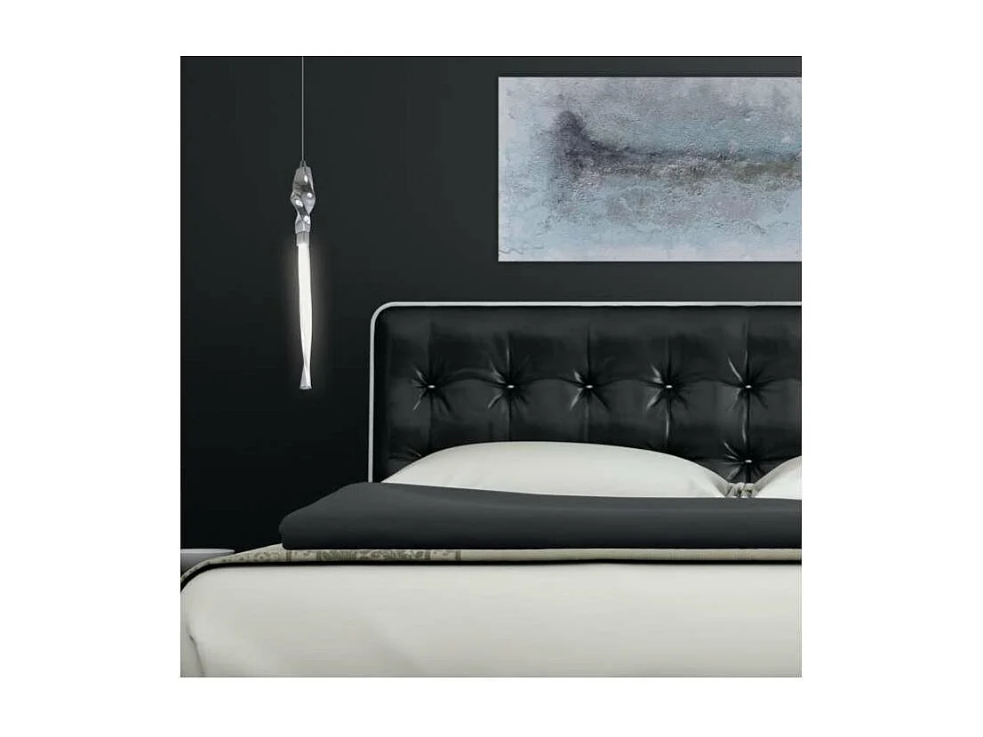 Colgante led cromo modelo Mar 51 cm (alto)12 cm(ancho)12 cm(fondo)