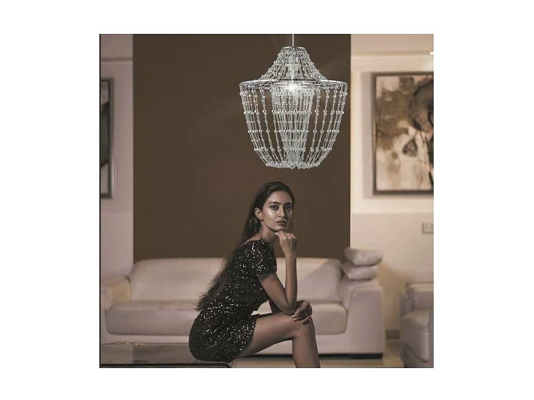 Colgante modelo Toby acabado cromo 55 cm(alto) 40 cm(ancho)40 cm(fondo